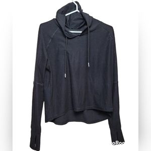 Move By Ardene Women's Black Mesh Raglan Sleeves Workout Hoodie size M